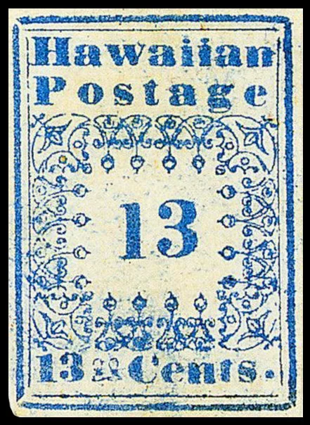 Hawaiian Missionary 13 cent stamp of 1851
